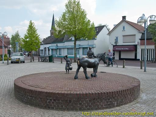 Sprundel -  Boer te paard en boerin