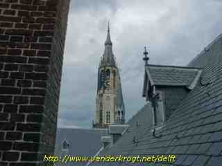Delft - Uitzicht uit de westtoren van de Maria van Jessekerk
