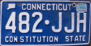 Connecticut License Plate