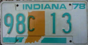 Indiana License Plate