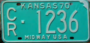 Kansas License Plate