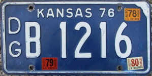 Kansas License Plate