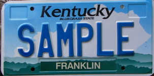 Kentucky 1998 plate (sample)
