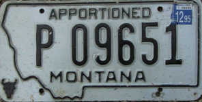 Montana Apportioned License Plate