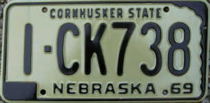 Nebraska License Plate