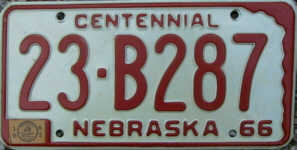 Nebraska License Plate