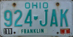 Ohio License Plate
