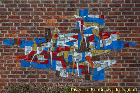 Breda -  Tegelmozaïek met reeën