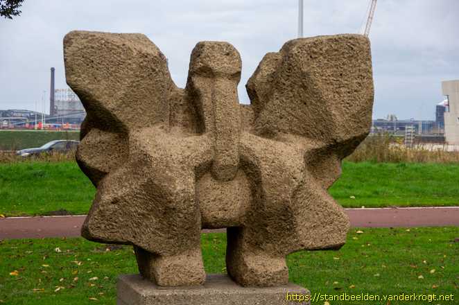 IJmuiden - Pelikaan met jong