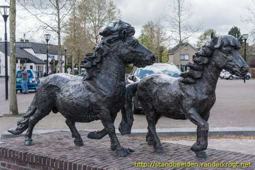 Heeten -  Twee rennende Ponies