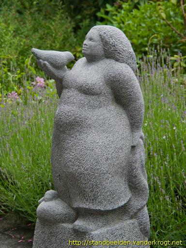 Delft -  Dame met vogel