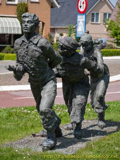 Langeraar -  Schaatsers met koppelstok