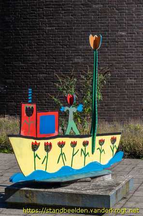 Rotterdam - Scheepje met tulpen