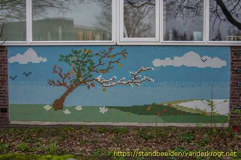 Monster -  Mozaïek 'Landschap met boom'