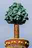 Ingangszuilen met bomen