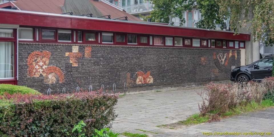 Groningen - Wandkunst kleuterschool De Reiger