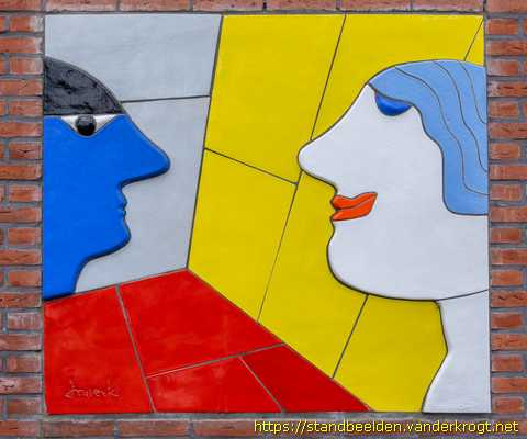 Haarlem - Tegeltableaus 'Mondriaan'