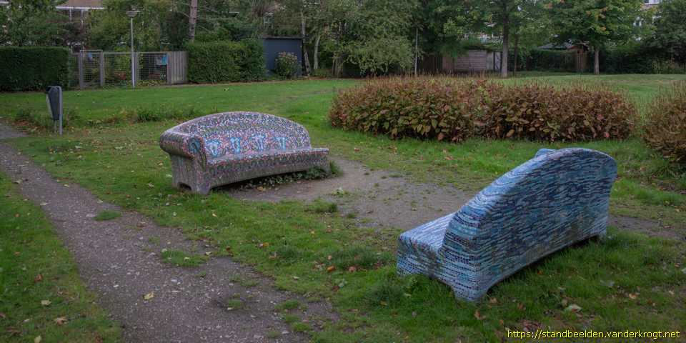 Delft - Social Sofa 'Blauwe bloemen'