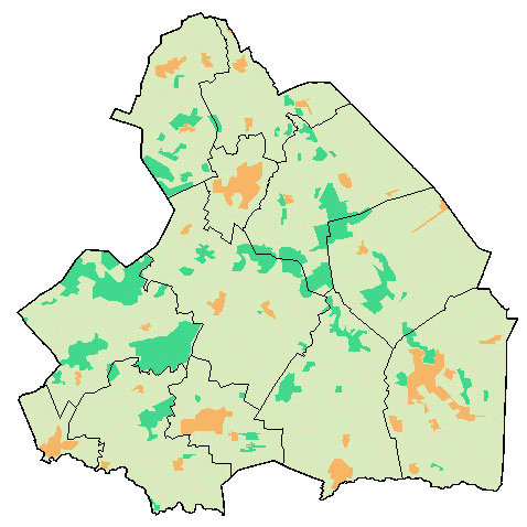 Alleen gemeentes met objecten zijn aanklikbaar!