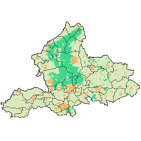 Alleen gemeentes met objecten zijn aanklikbaar!