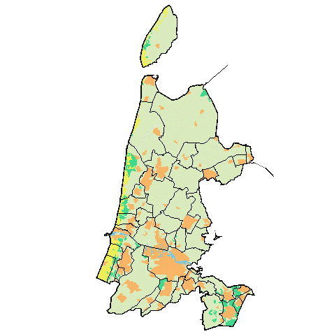 Alleen gemeentes met objecten zijn aanklikbaar!