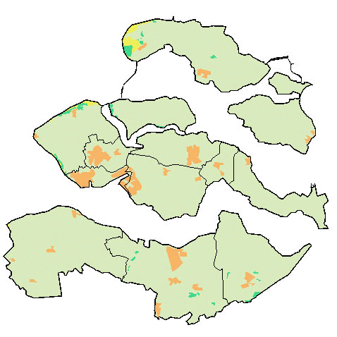 Alleen gemeentes met objecten zijn aanklikbaar!