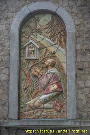 Moresnet-Chapelle /  Arnold Franck priant devant l'image mariale