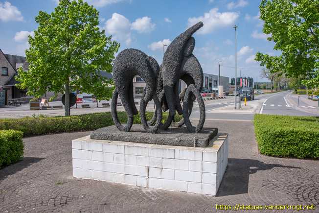 Kerkhove /  Sprintende coureurs