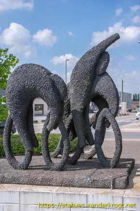 Kerkhove /  Sprintende coureurs