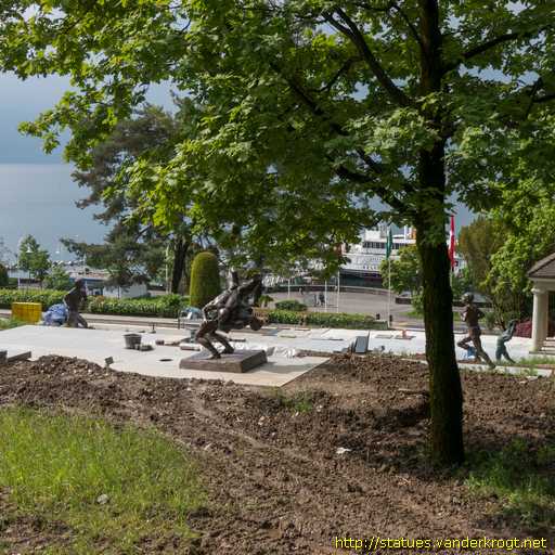 Lausanne /  Le jardin des sculptures de la Musée olympique