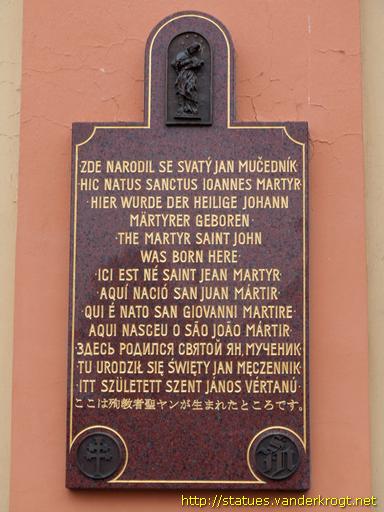 Nepomuk /  Místo narození Svatého Jana Nepomuckého