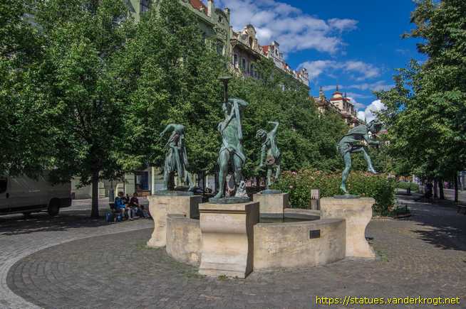 Praha /  Fontána Čeští muzikanti