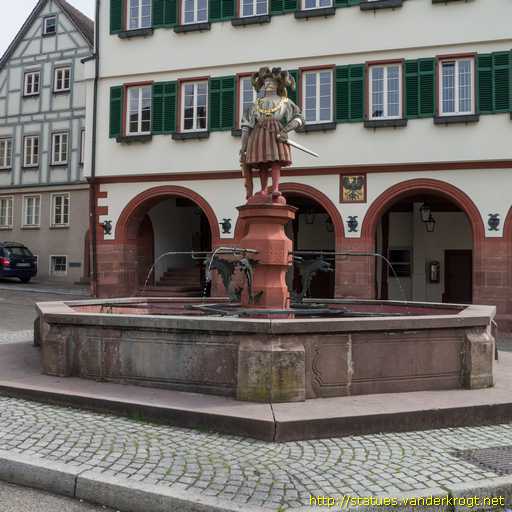 Weil der Stadt /  Oberer Marktbrunnen mit Kaiser Karl V.