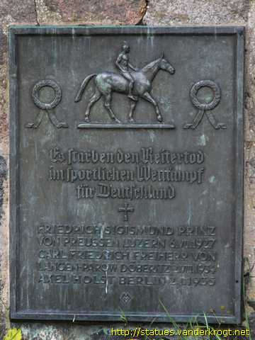Putbus /  Denkmal für tödlich verunglückte Reiter