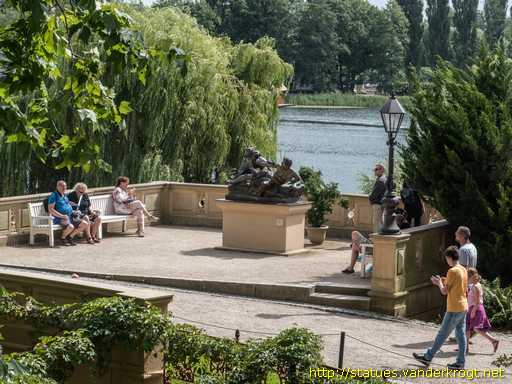 Schwerin /  Hirte, vom einem Panther angefallen