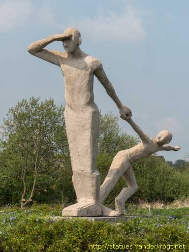 Jever / Skulpturenpfad Vater und Kind I: Komm