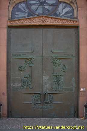 Lobberich /  Bronzetür der Sankt Sebastiankirche