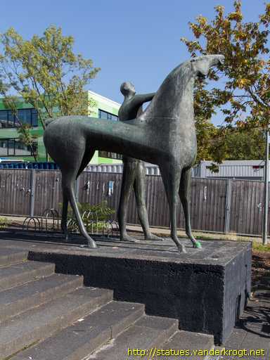 Mainz /  Mann mit Pferd