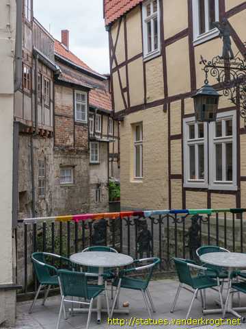 Quedlinburg /  Brüstungsgitter mit der Münzenberger Wandermusikanten