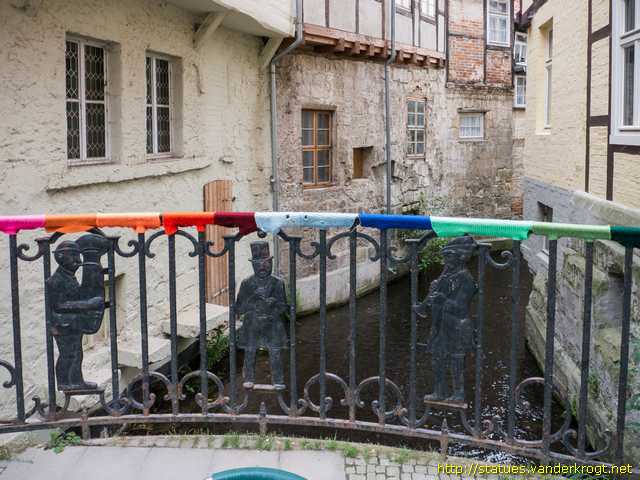 Quedlinburg /  Brüstungsgitter mit der Münzenberger Wandermusikanten