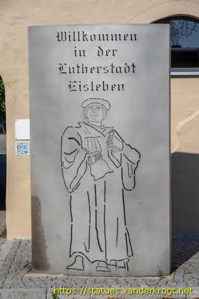 Eisleben, Lutherstadt /  Willkommensschild der Lutherstadt Eisleben