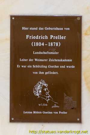Eisenach /  Friedrich-Preller-Gedenktafel mit Goethe-Porträt