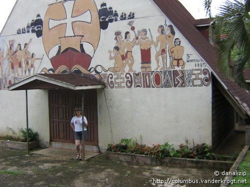 Roseau (?) /  Mural Columbus' visit 1493