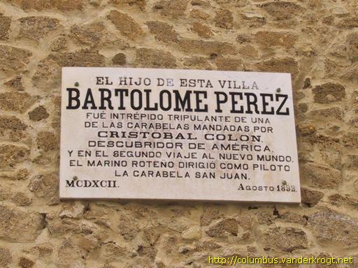 Rota /  Placa a Bartolomé Pérez