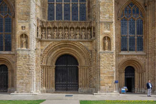 Lincoln /  Statues of Kings and Bishops at Lincoln Cathedral