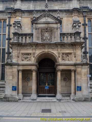 Oxford /  Reliefs at the Examinations Building