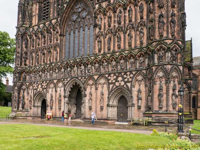 Lichfield /  Statues on the West Front of Lichfield Cathedral