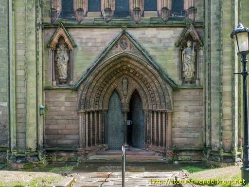 Lichfield /  Statues on the North Transept of Lichfield Cathedral
