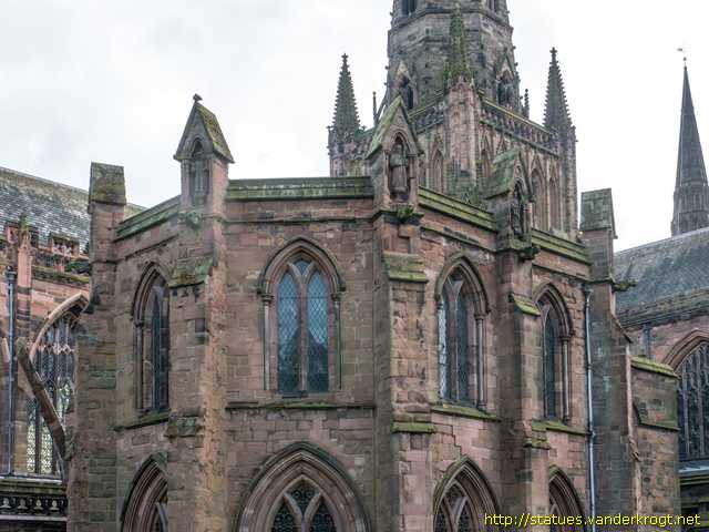 Lichfield /  Statues on the Chapter House of Lichfield Cathedral