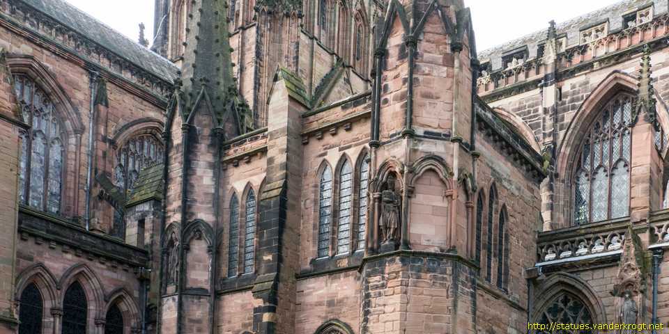 Lichfield /  Statues on the Consistory Court of Lichfield Cathedral